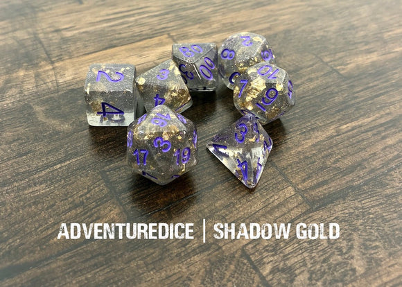 Shadow Gold Dice Set