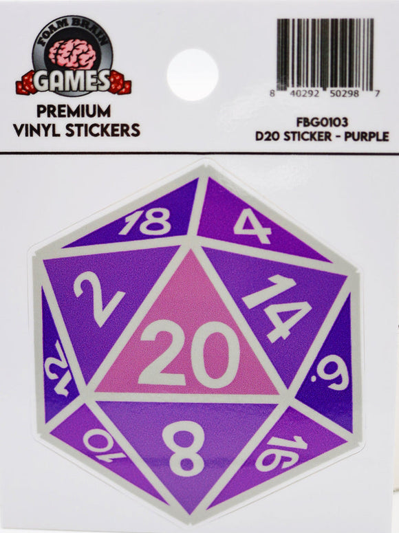 Dungeons & Dragons Vinyl Sticker: Purple D20