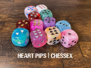 Heart Pips D6 Dice Set