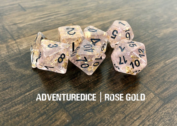 Rose Gold Dice Set