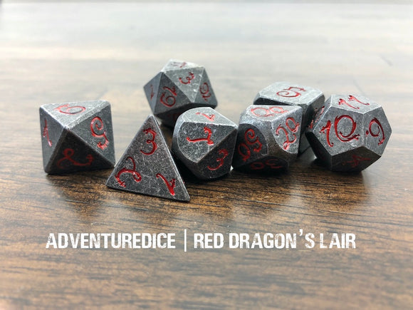 Red Dragon's Lair Metal Dice Set