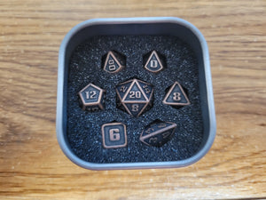Ancient Bronze Mini Metal Dice Set