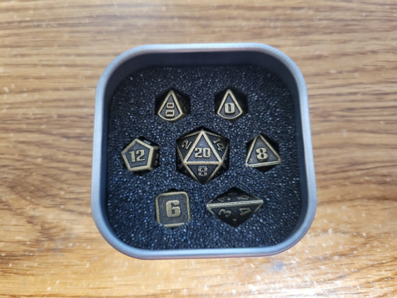 Ancient Gold Mini Metal Dice Set