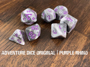 Purple Rhino Dice Set
