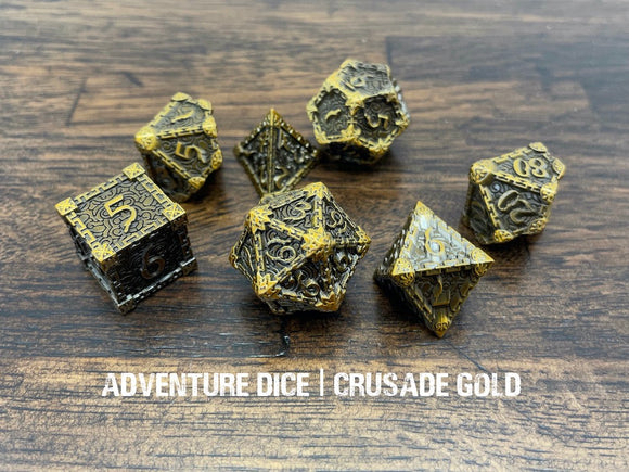 Crusade Gold Premium Metal Dice Set