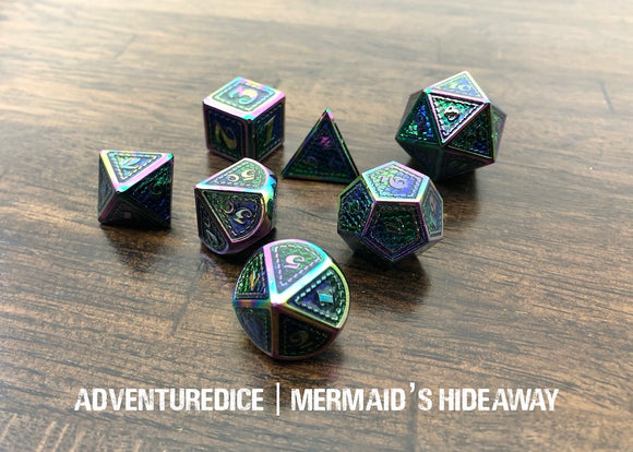 Mermaid's Hideaway Premium Metal Dice Set