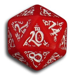 Elven Countdown D20 (30mm) - Red & White