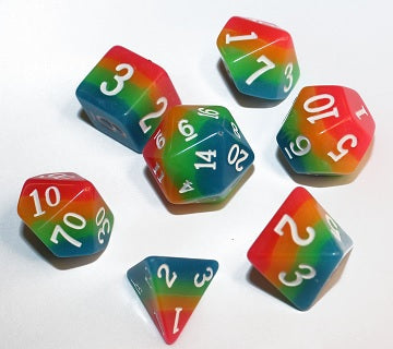 7 Die-Set: Midnight Candy Four Tone Dice