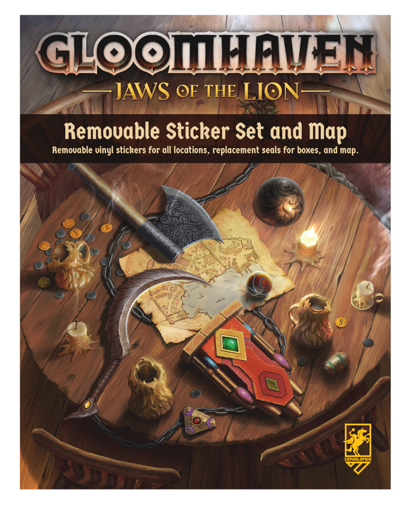 Gloomhaven: Jaws of the Lion Removable Sticker Set / Map